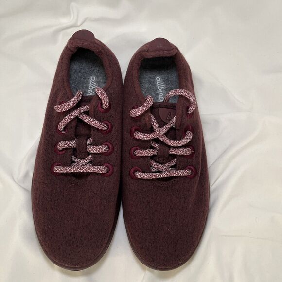 Allbirds Women's Merino Wool Runners Shoes Sneakers Red Maroon Size 6 - Picture 6 of 12